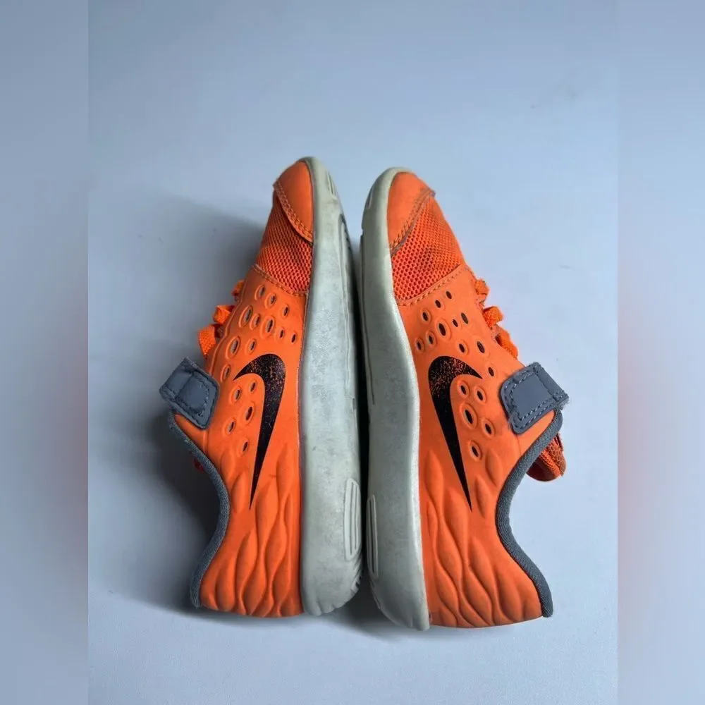 Nike Stelos Orange Hook & Loop  Synthetic Mesh Toddler Size 10